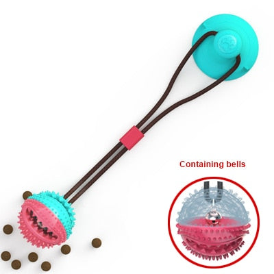 Pet Dog Toys Silicon Suction Cup Tug Dog Toy Dogs Push Ball Toy Pet Leakage Food Toys Pet Tooth Cleaning Dogs Toothbrush Brush
