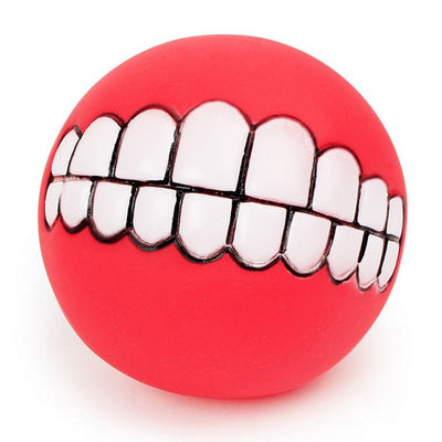Pet Dog Ball Teeth Funny Trick Toy Silicone Toy for dogs Chew Squeaker Squeaky Sound Dog toys Pet puppy Toys interactive cat toy